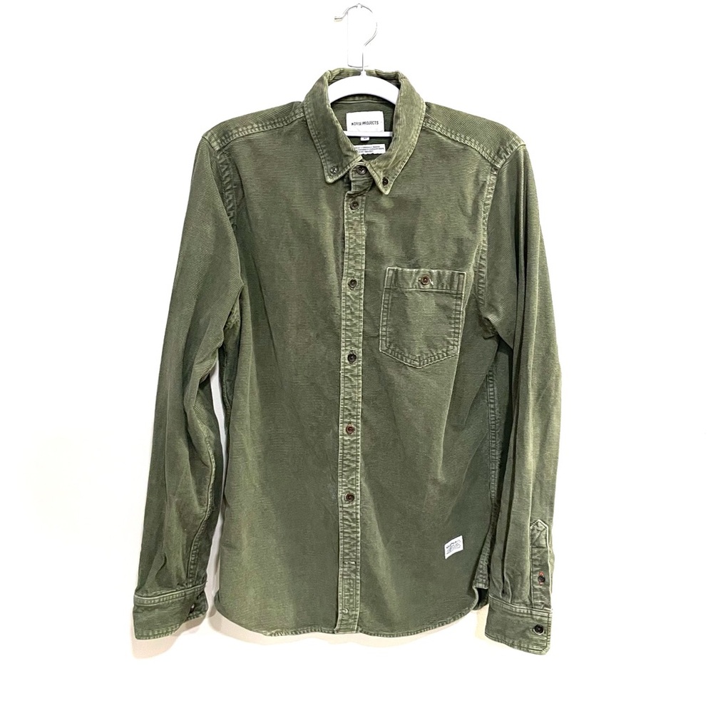 Norse Projects Olive/Forest Green Corduroy Button-Down Shirt Men’s M